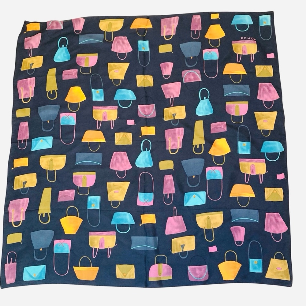 Vintage Echo Silk Scarf Handbag Purse Pattern
